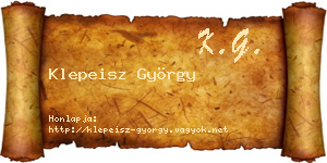 Klepeisz György névjegykártya